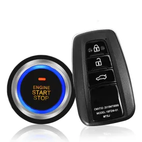 12V Anti-theft Keyless Start System Remote Alarm System Alarm Keyless Entry Starter Auto Car SUV Start Button Car Accessories