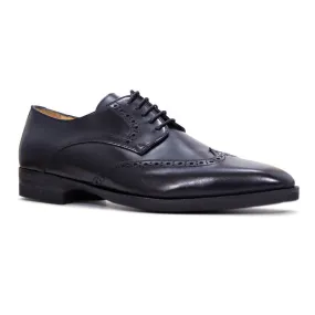 25-531-BLK Stefano Calfskin Wingtip Derby, Black