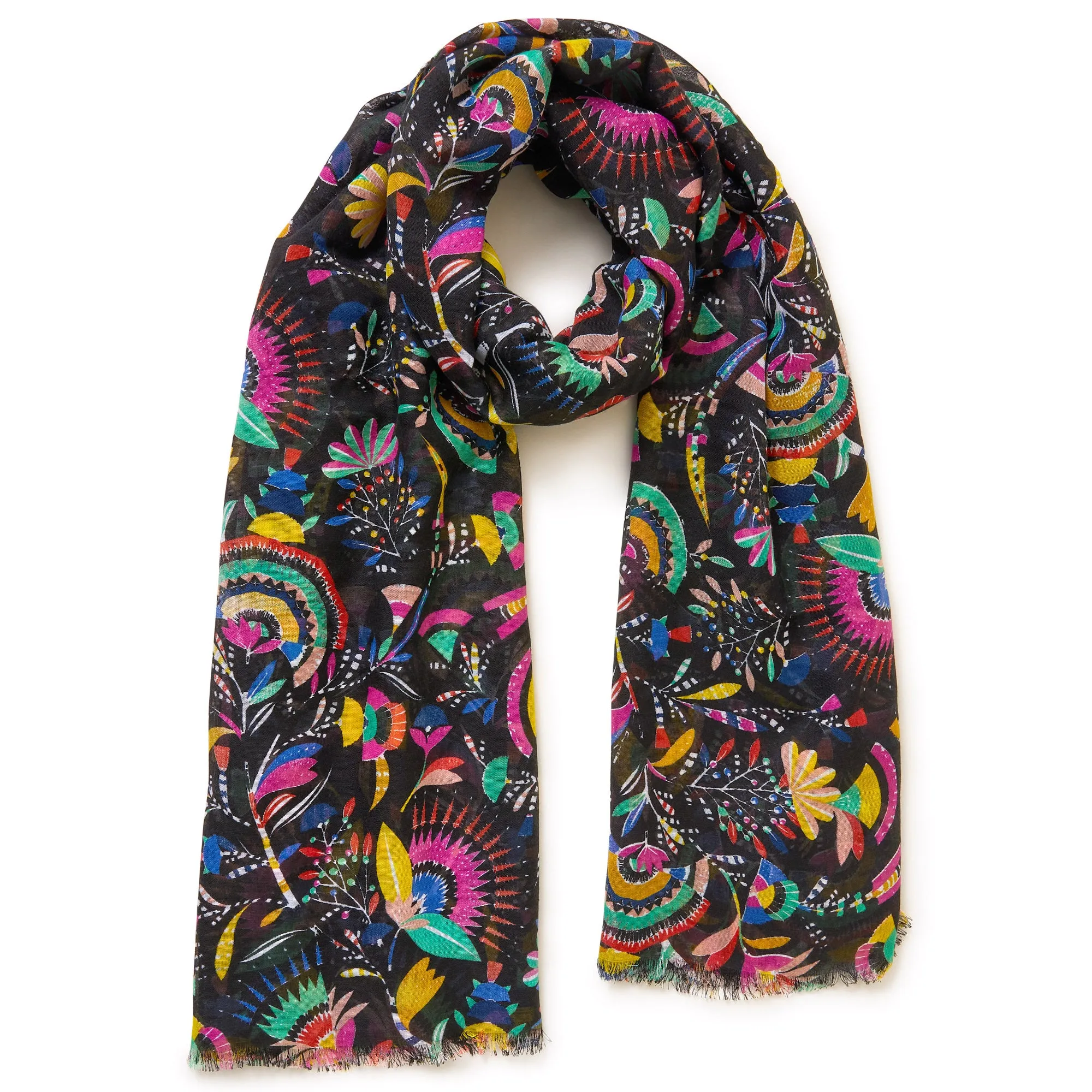 Accessorize London Women's Multi Damask Print Scarf