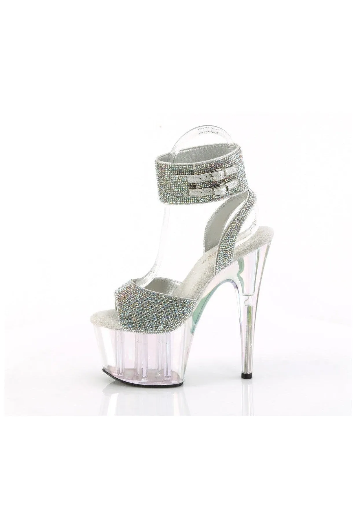 ADORE-791HTRS Silver Faux Leather Sandal