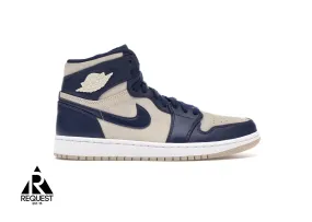 Air Jordan 1 Retro Premium "Midnight Navy Light Cream" (W)