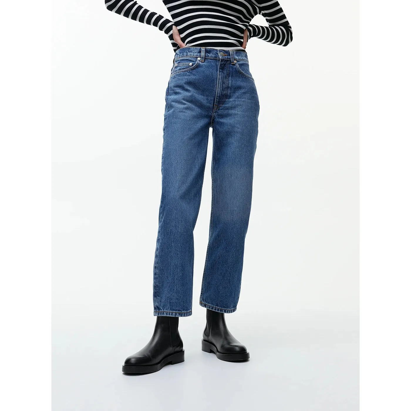 AKT Mom Straight Jeans