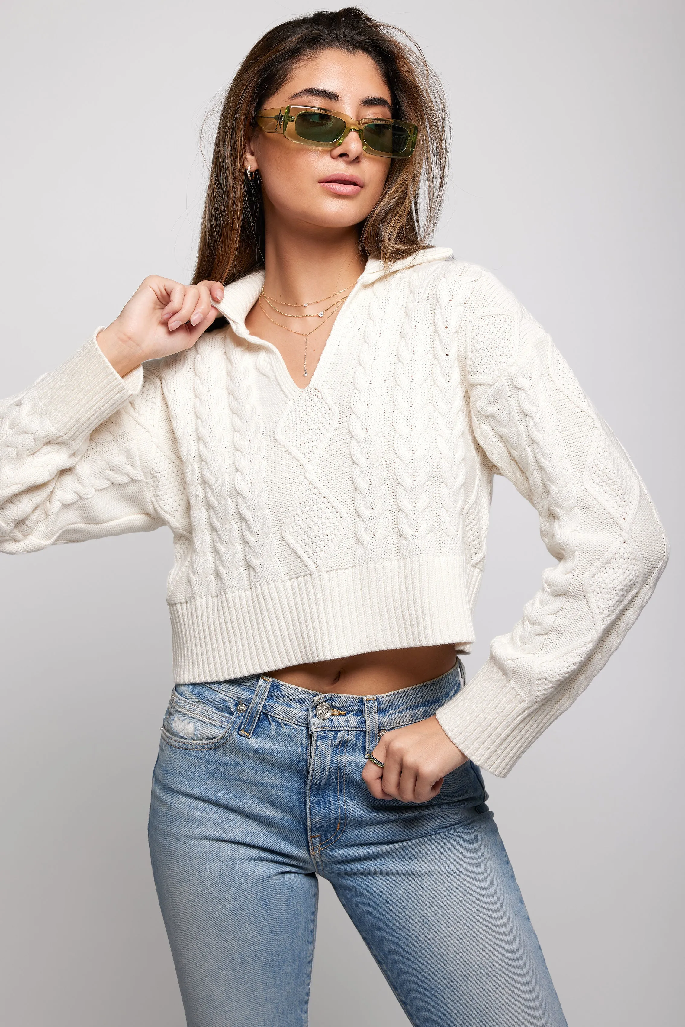 Anaya Sweater in Gardenia