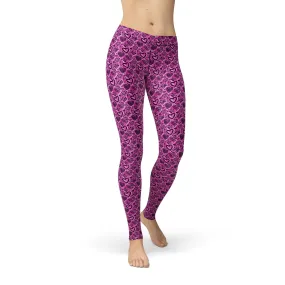 Avery Pink Hearts Leggings