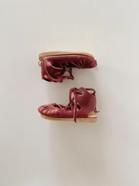 baby naska sandal in burgundy