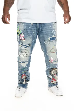 Big and Tall Mushroom  Fashion Jeans - Meteor Blue