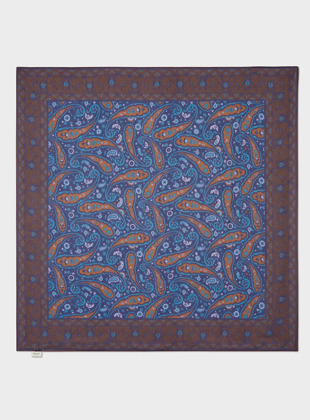 Biodegradable Italian Tencel Blue Paisley Flamboyant Scarf