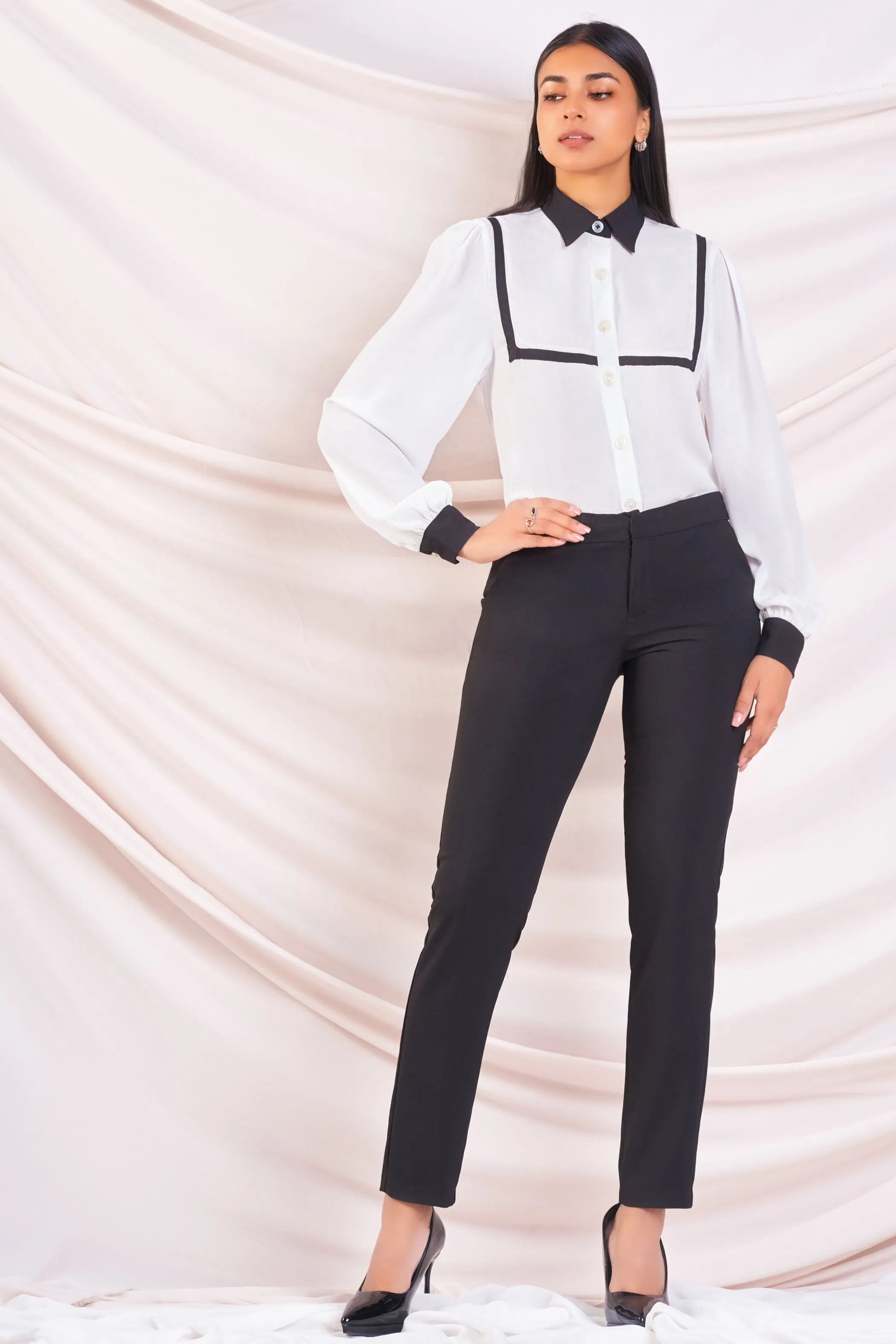 Black & White Contrast Shirt