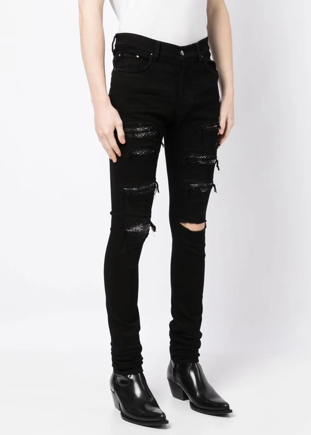 Black Crystal Thrasher Jeans