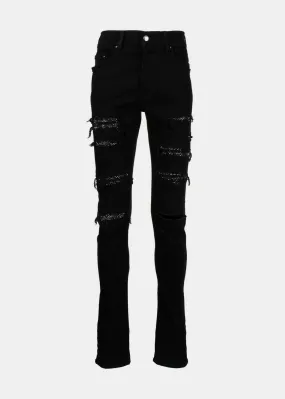 Black Crystal Thrasher Jeans