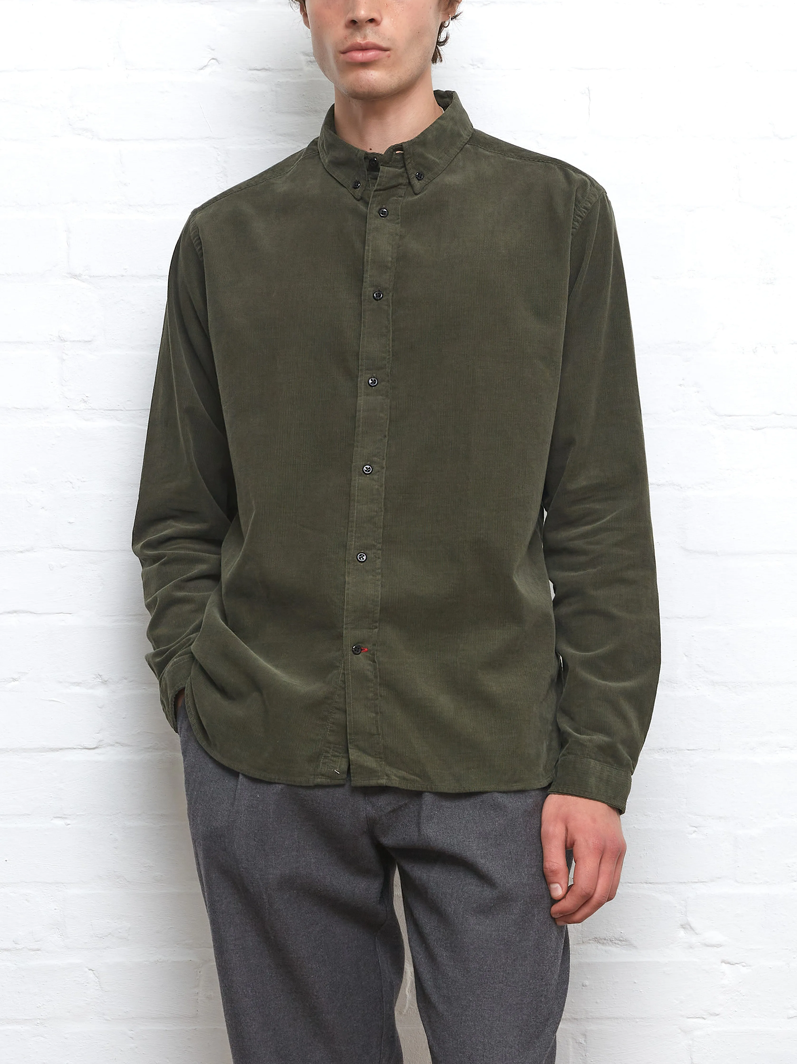 Brook Shirt Mersey Cord Green