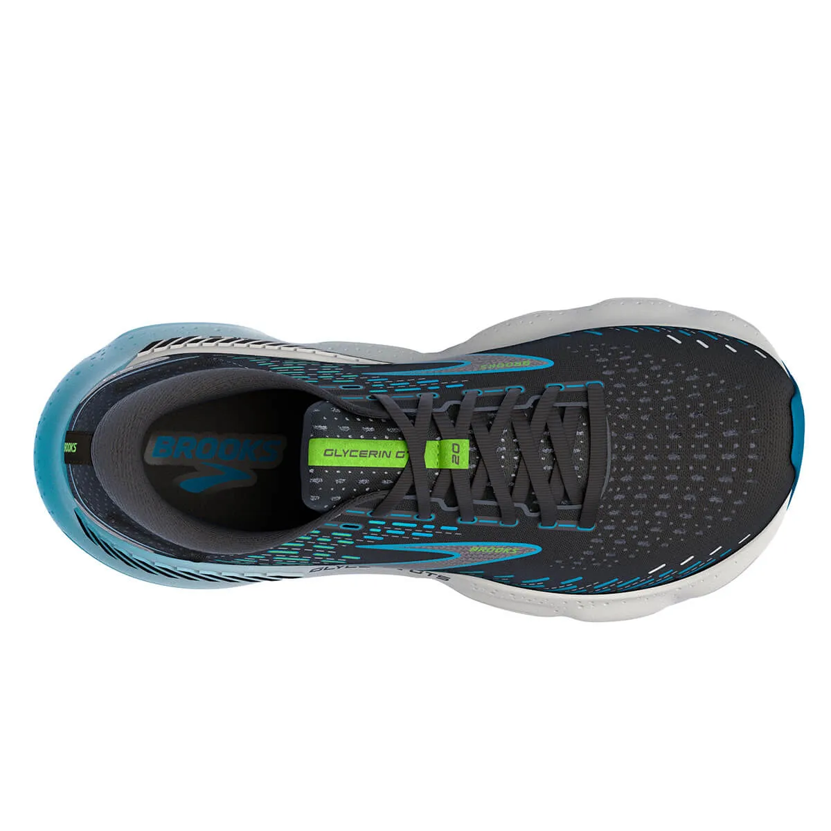 Brooks Glycerin GTS 20 Mens | Black/hawaiian Ocean/green