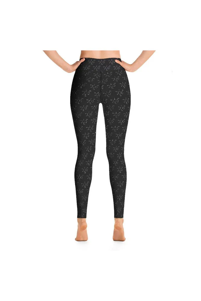 Caffeine Molecule Yoga Leggings