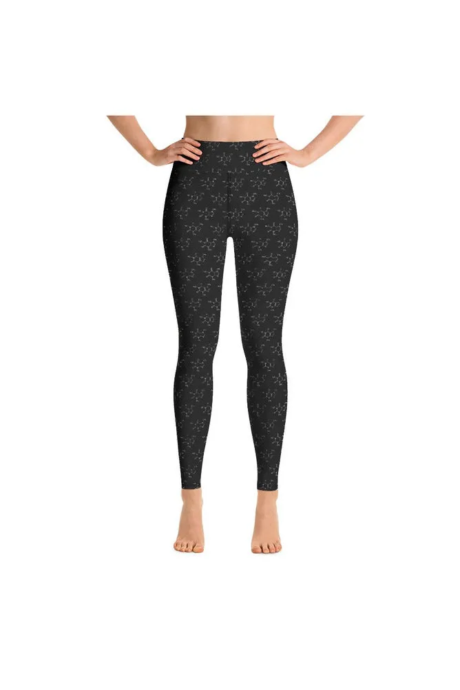 Caffeine Molecule Yoga Leggings