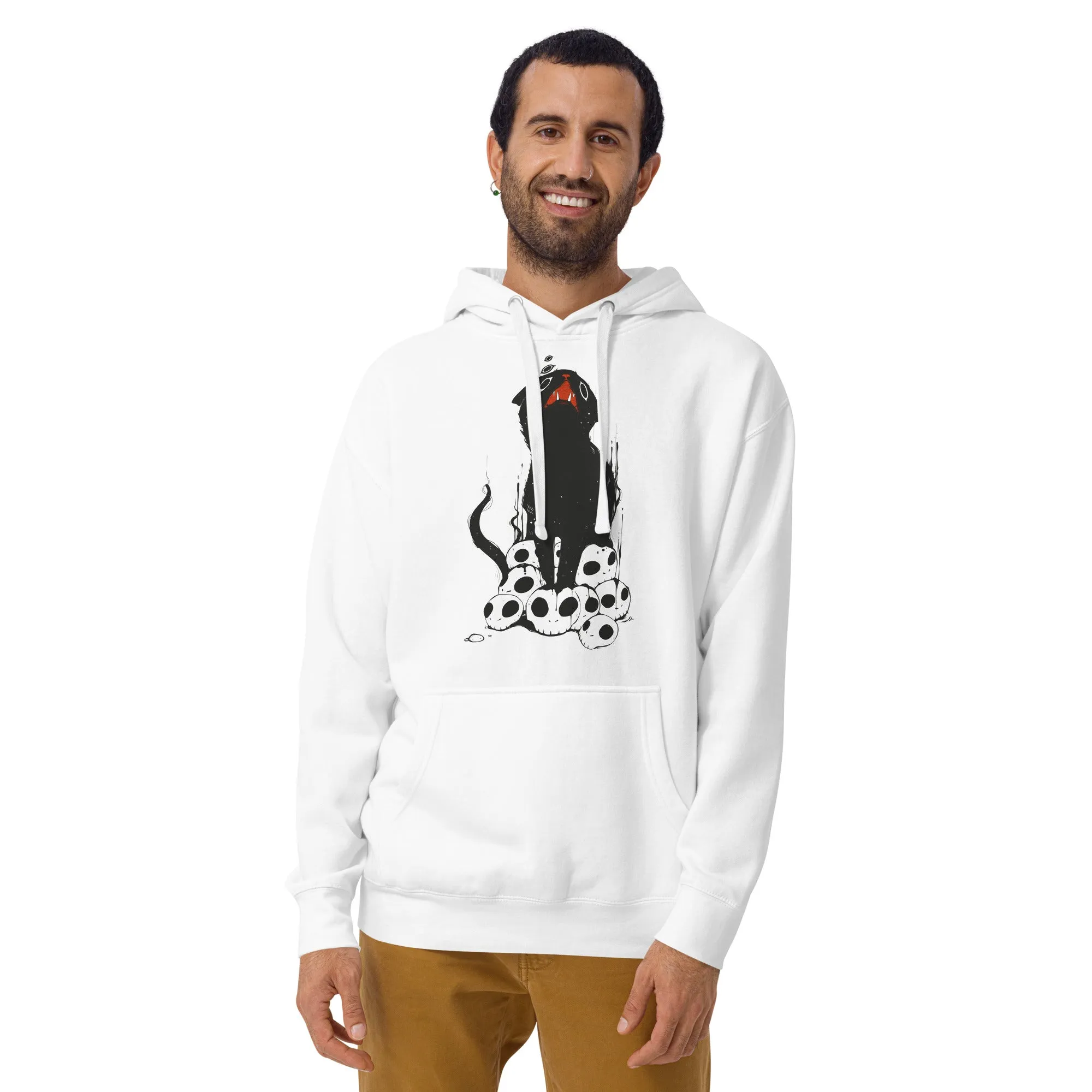 Cat And Skulls 2, Unisex Hoodie