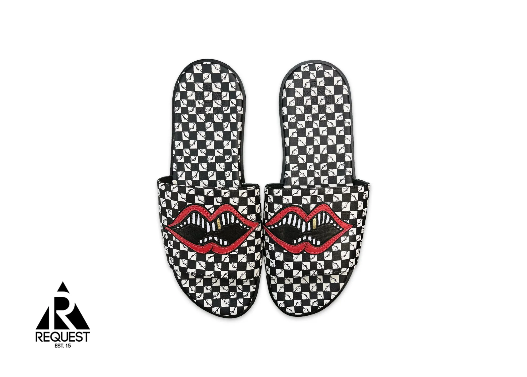 Chrome Hearts Matty Boy Chomper Slides Black/White