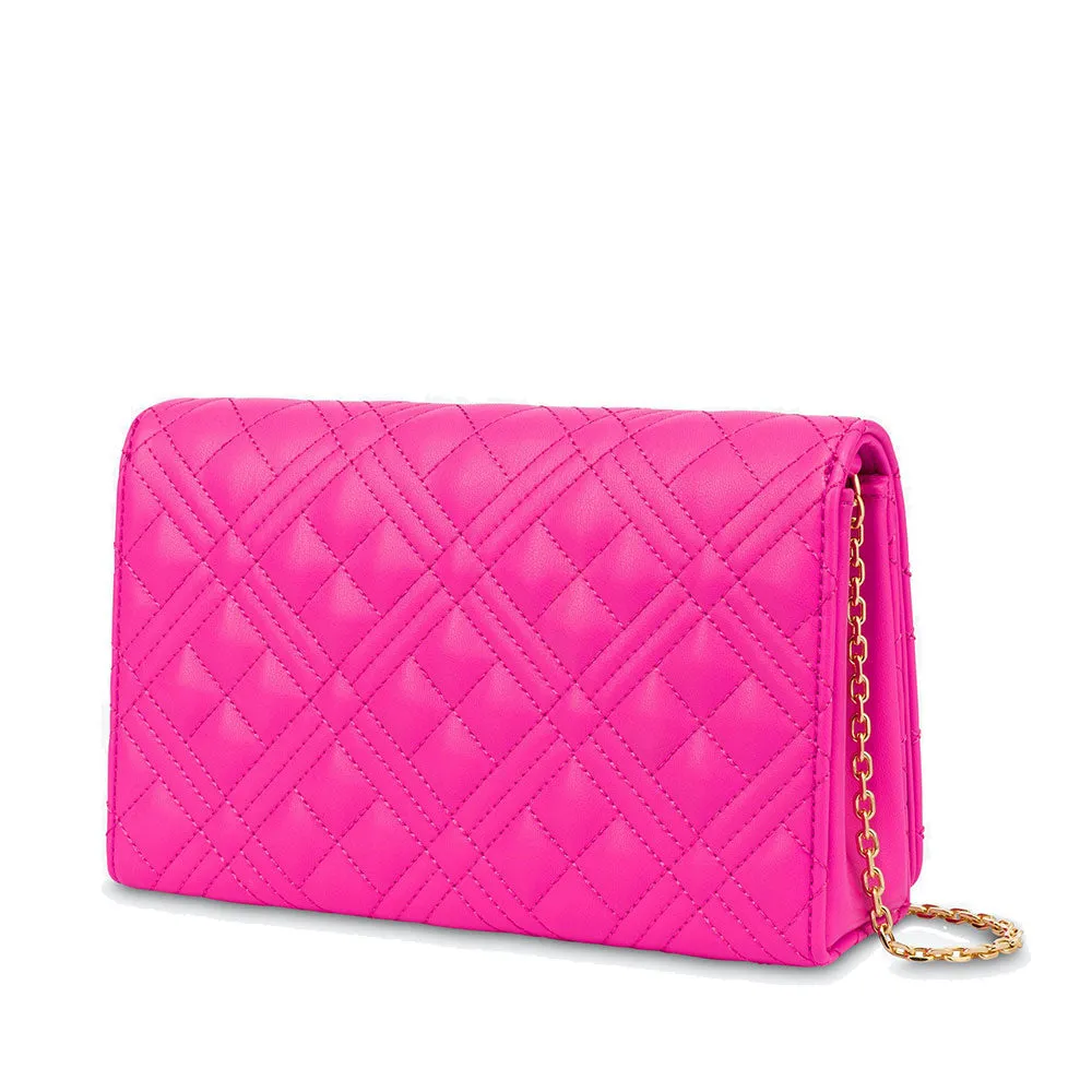 Clutch Donna con Tracolla LOVE MOSCHINO linea Smart Daily Quilted Fuxia