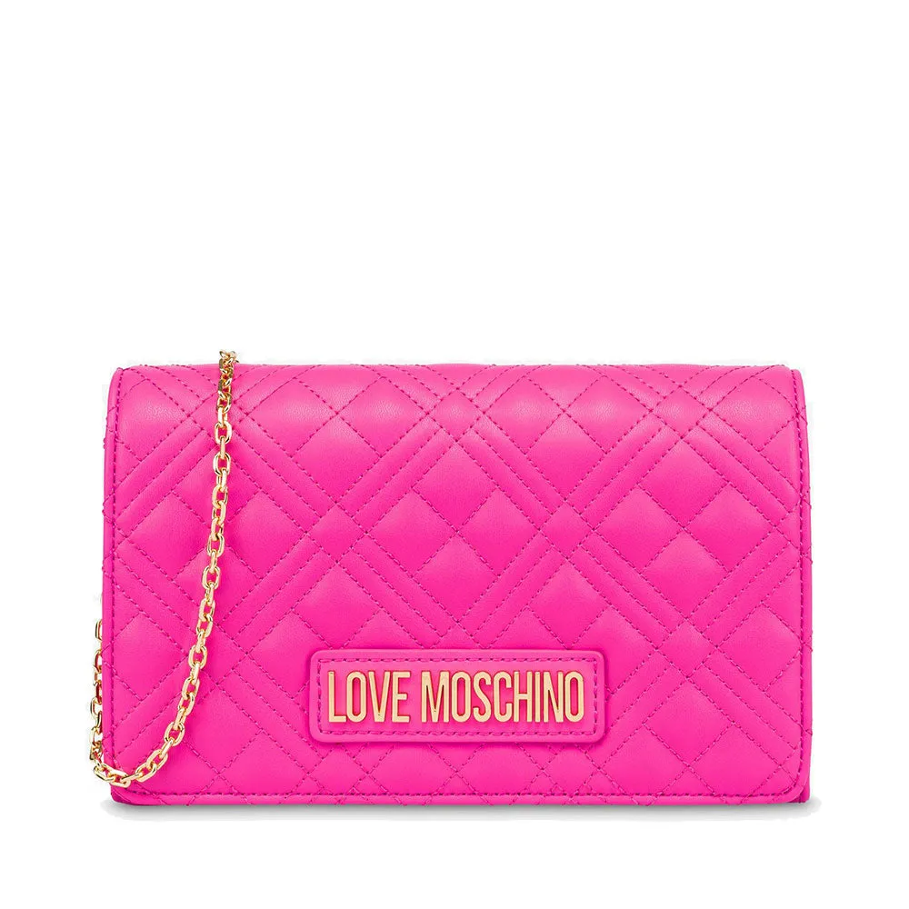 Clutch Donna con Tracolla LOVE MOSCHINO linea Smart Daily Quilted Fuxia