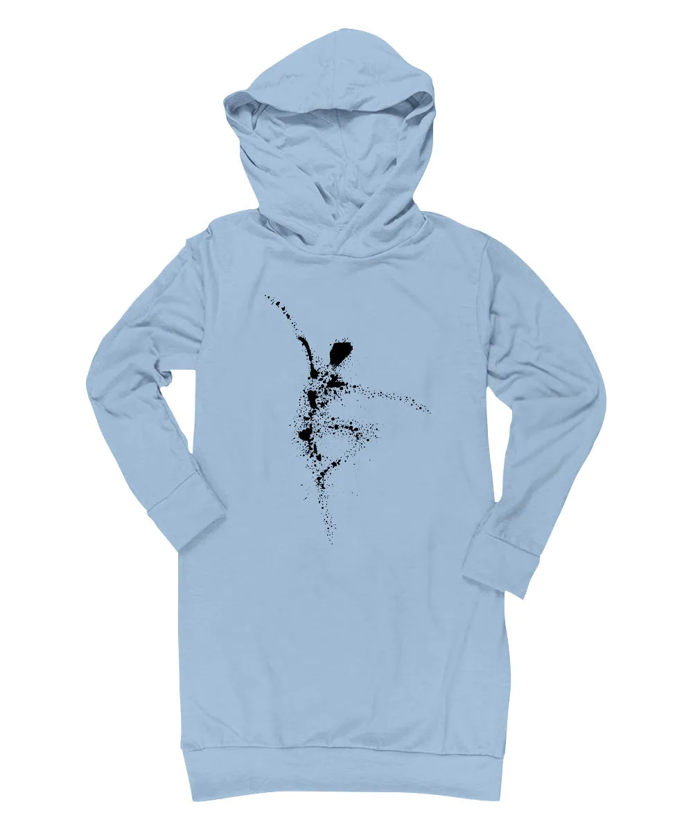 'Dancer Silhouette' Hoodie Dress