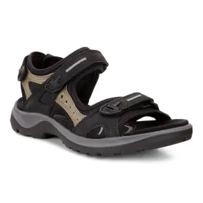 Ecco Women's Yucatan Sandal - Black/Mole/Black