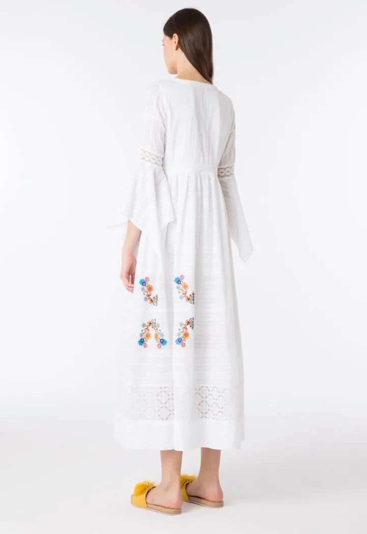 Embroidered Maxi Dress