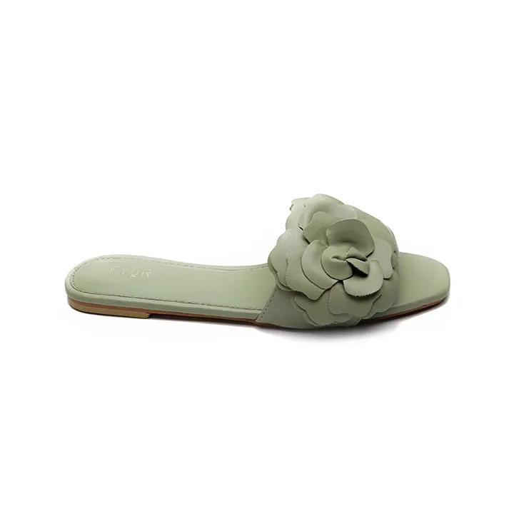 Faux Flower Slip On Sandal MY 222