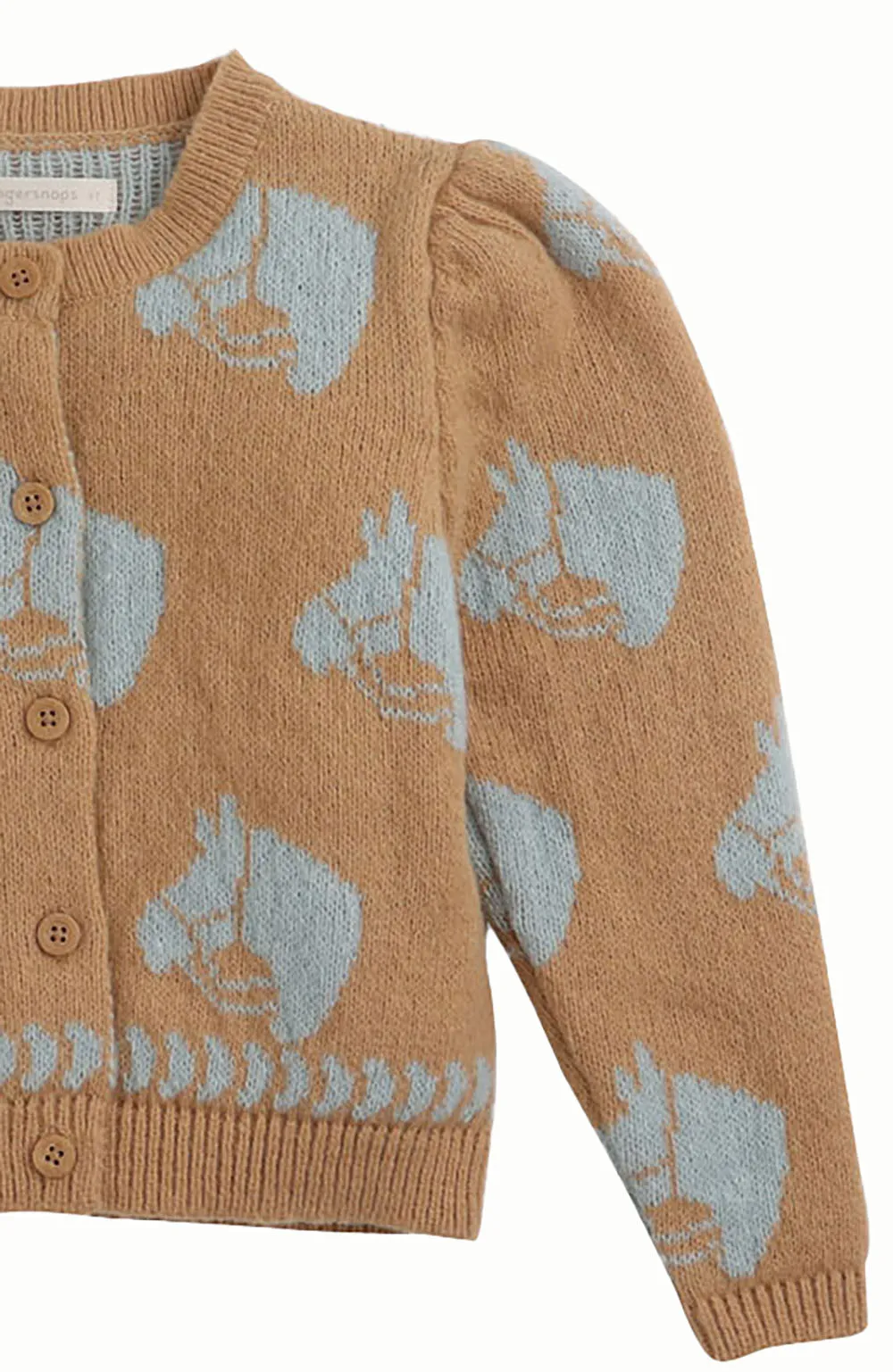 GINGERSNAPS Horse Intarsia Cardigan Sweater