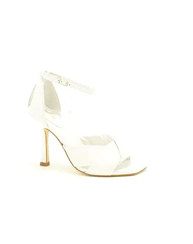 GUESS White Funnel Heel Sandal