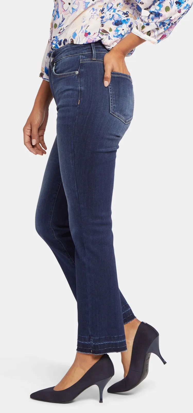 High Rise Marilyn Straight Ankle Jeans Donkerblauw Premium Denim | Wonderland