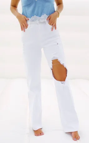 Hint of White Jeans