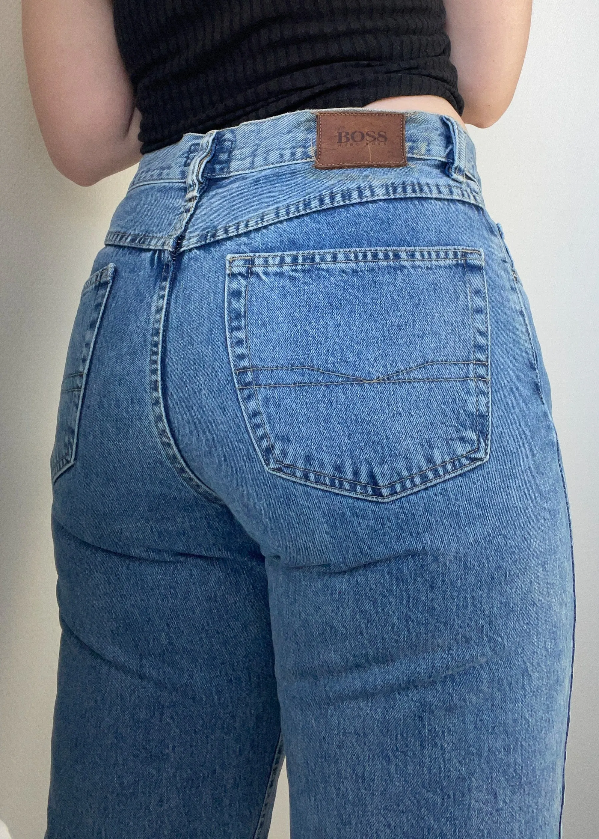 HUGO BOSS HIGH WAISTED JEANS L