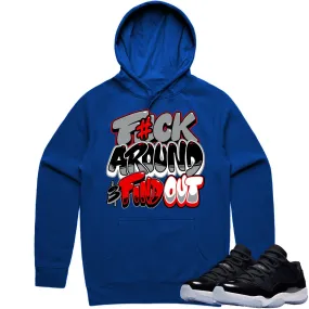 Jordan 11 Low Space Jam 11s Hoodie to Match - RED F#CK