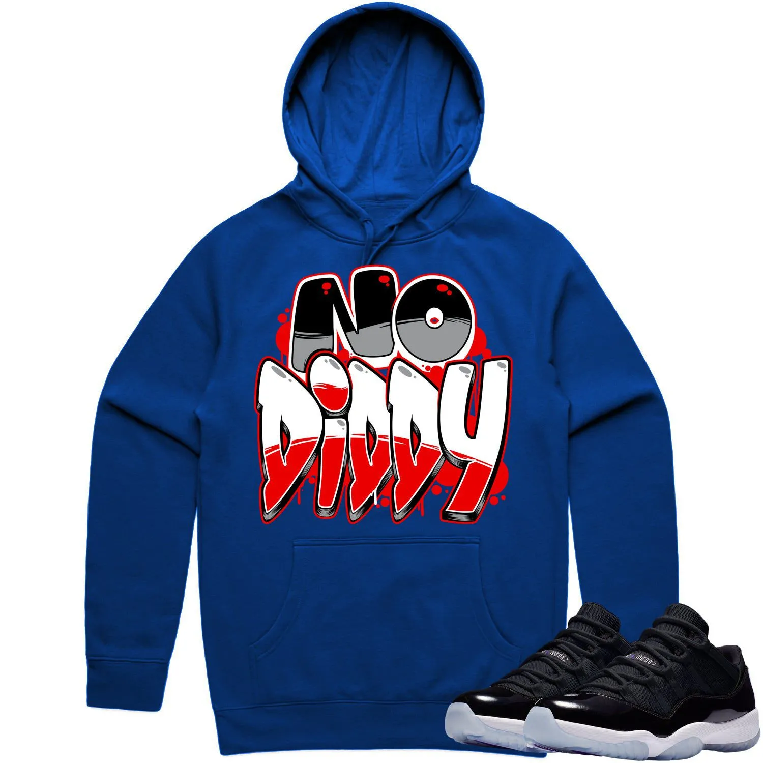 Jordan 11 Low Space Jam 11s Hoodie to Match - RED NODIDDY