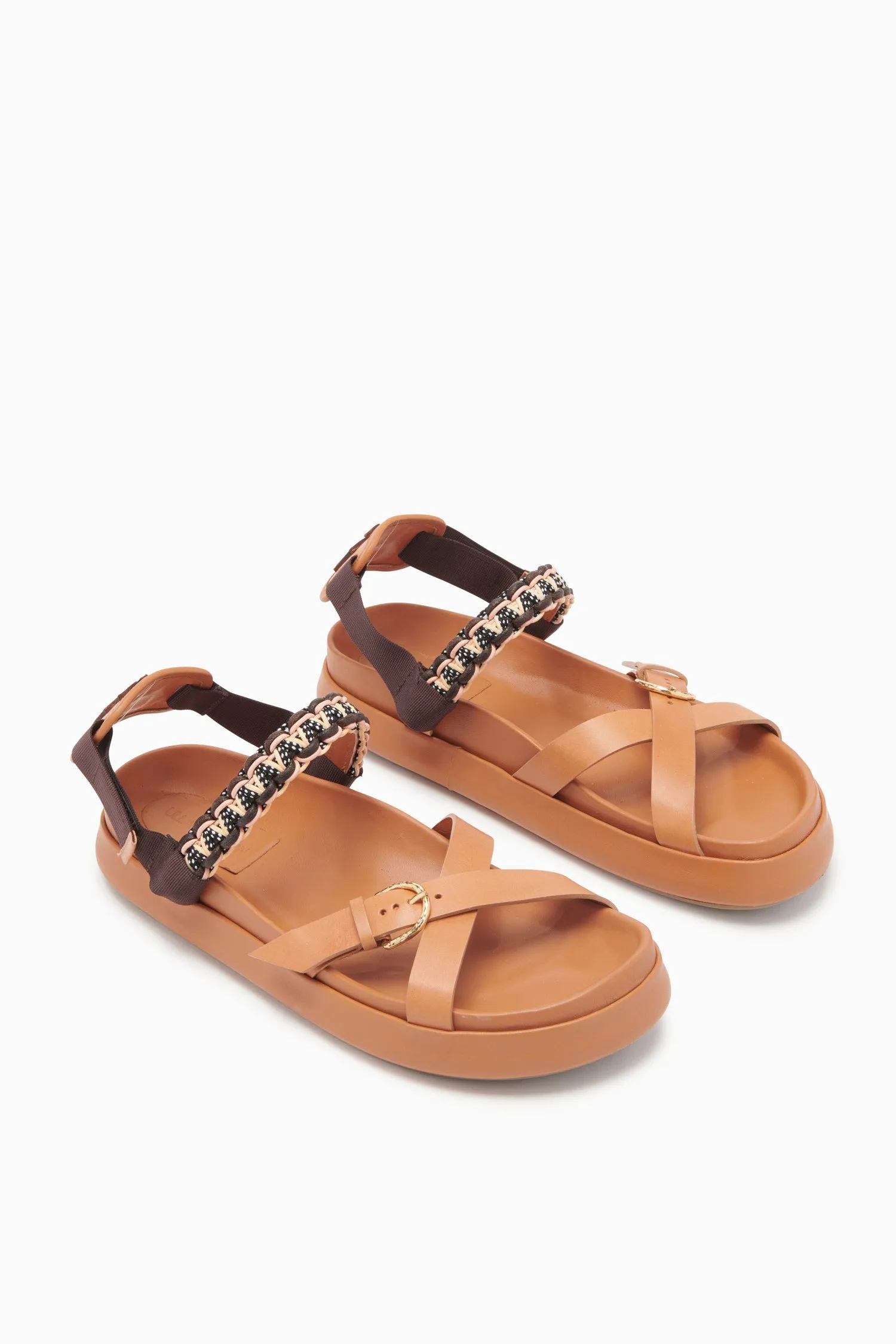 Lilou Macrame Sandal - Pecan Brown