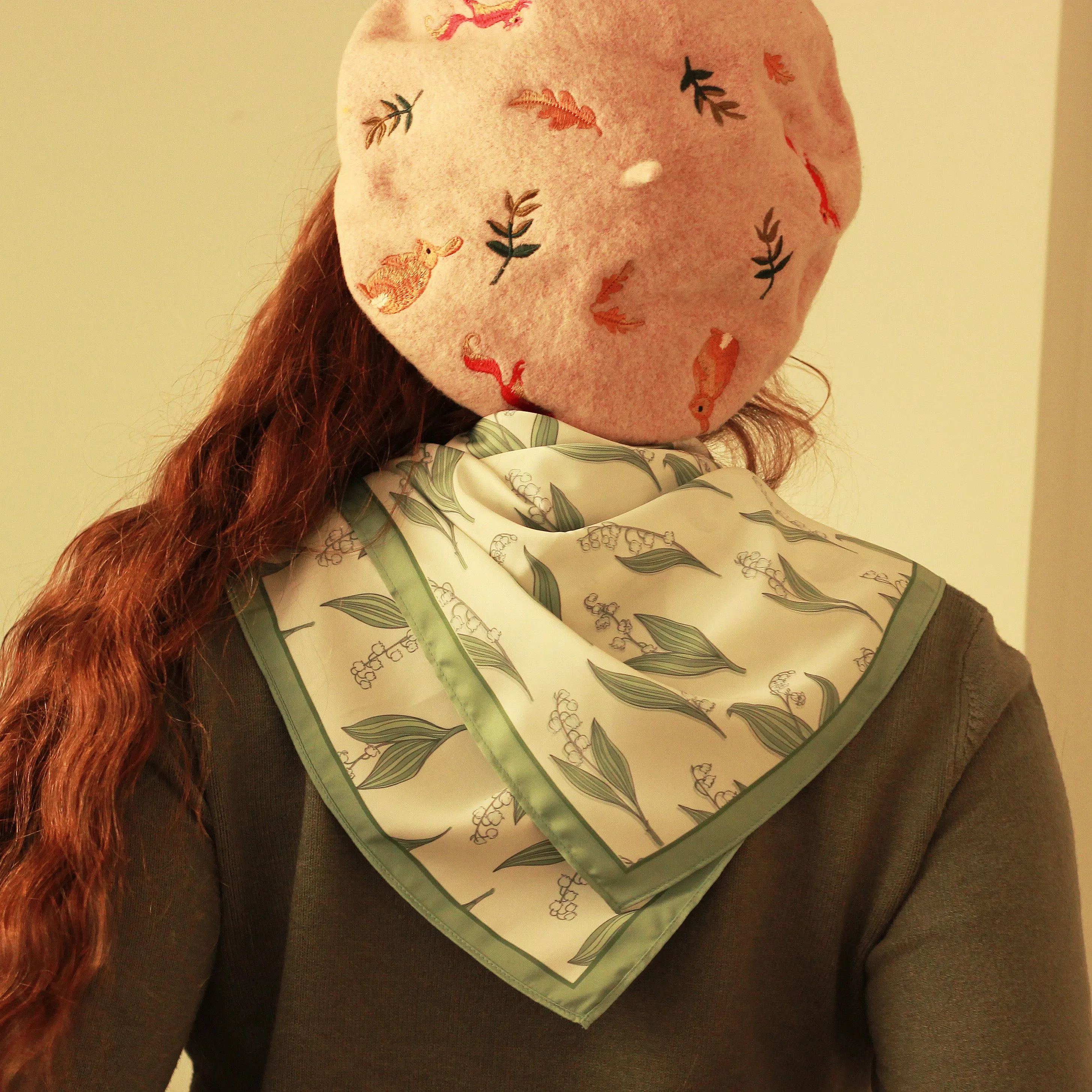 Lily Of The Valley Square Scarf