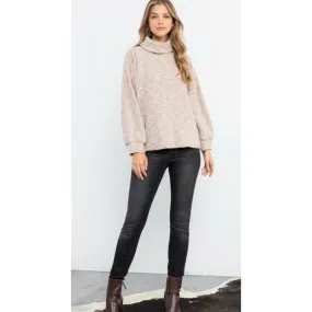 Lola Cream Turtle Neck THML Sweater-SALE