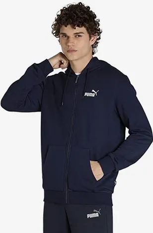 Puma Hoodie with full zip small logo ESS 586704 06 blue