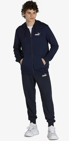 Puma Hoodie with full zip small logo ESS 586704 06 blue