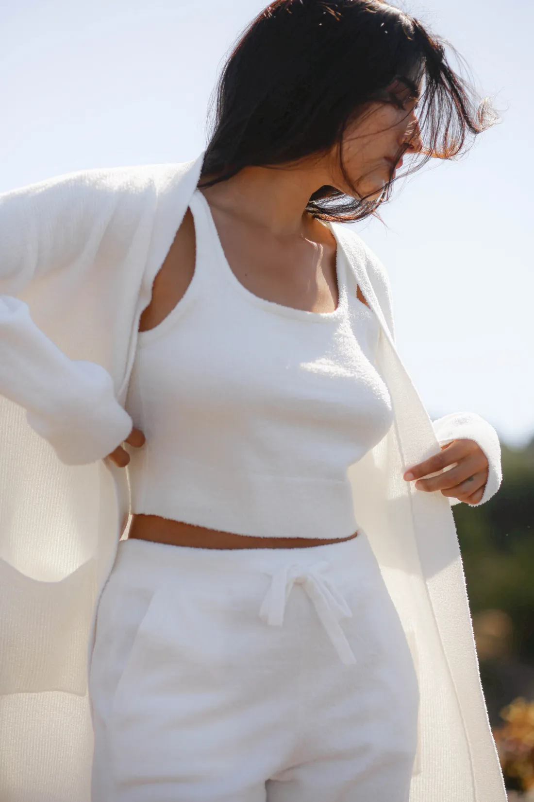 Recycled Boucle Cropped Tank