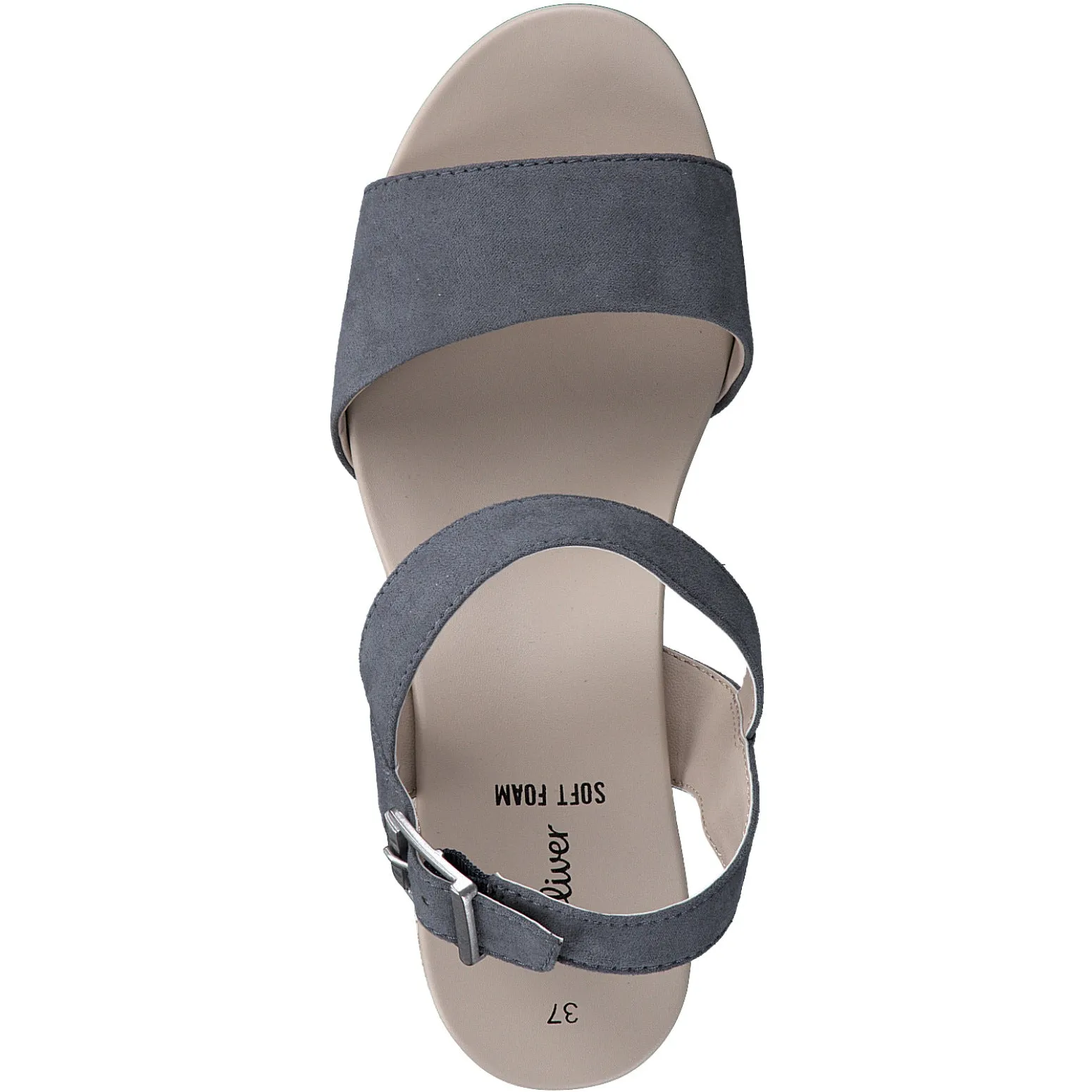 S OLIVER Blue Wedge Vegan Sandal