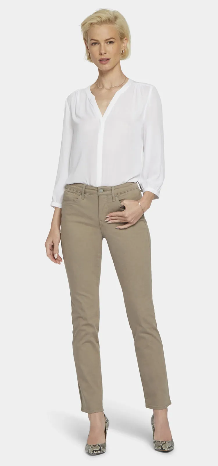 Sheri Slim Jeans Taupe Premium Denim | Saddlewood