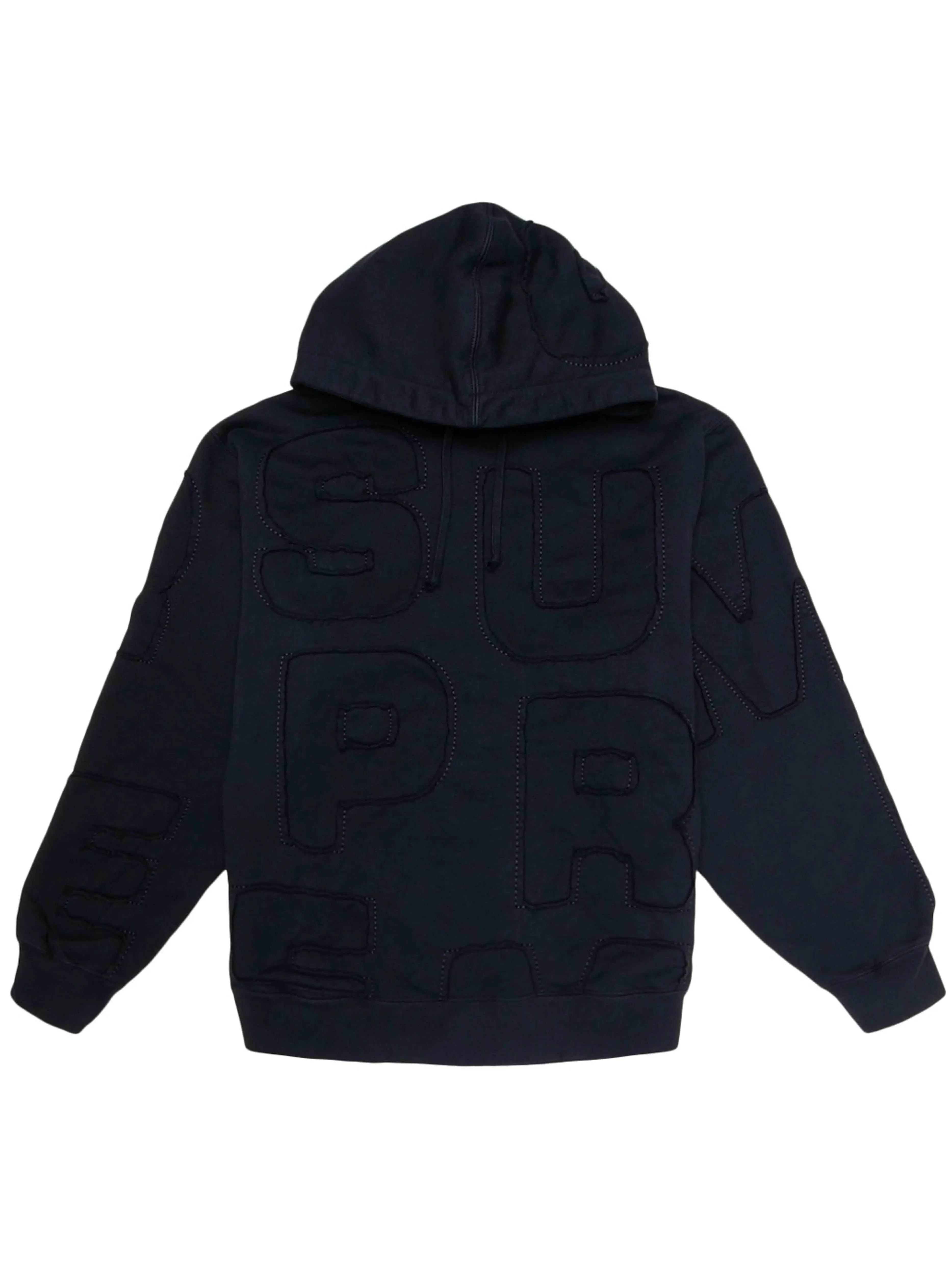 SUPREME CUTOUT LETTERS HOODIE BLACK [SS20]