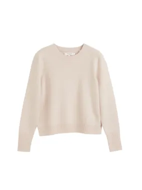 The Cropped Essentials Sweater in Bone