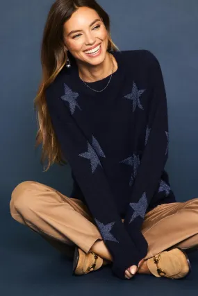 You're The Star In My Eye Sweater - Navy