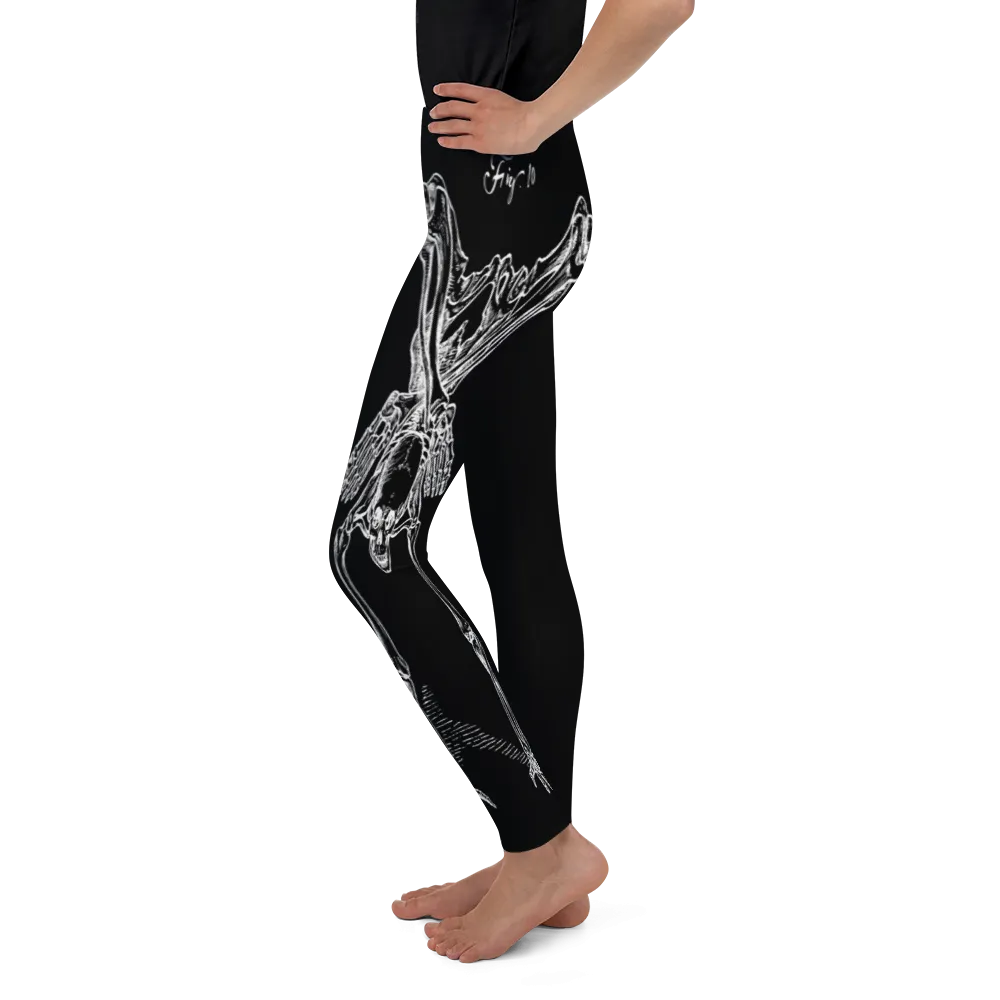 Youth CONTORTURE Leggings: Boney White